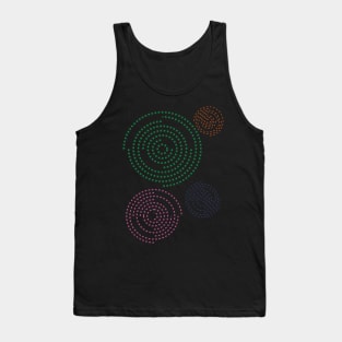 Concentric Circle Colorful Pattern | Geometry Tank Top